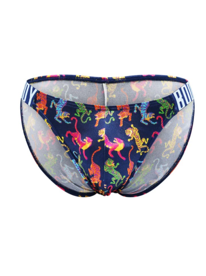 Men's Luxe Satin Dual Logo Briefs Underwear